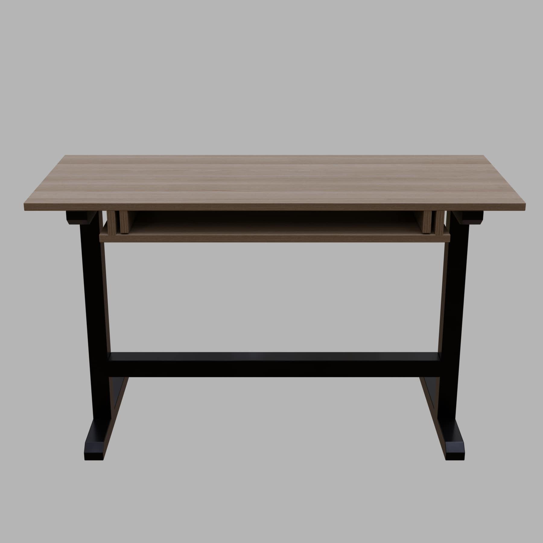 Zinnia Study Table with Keyboard Tray in Wenge Color - Ouch Cart