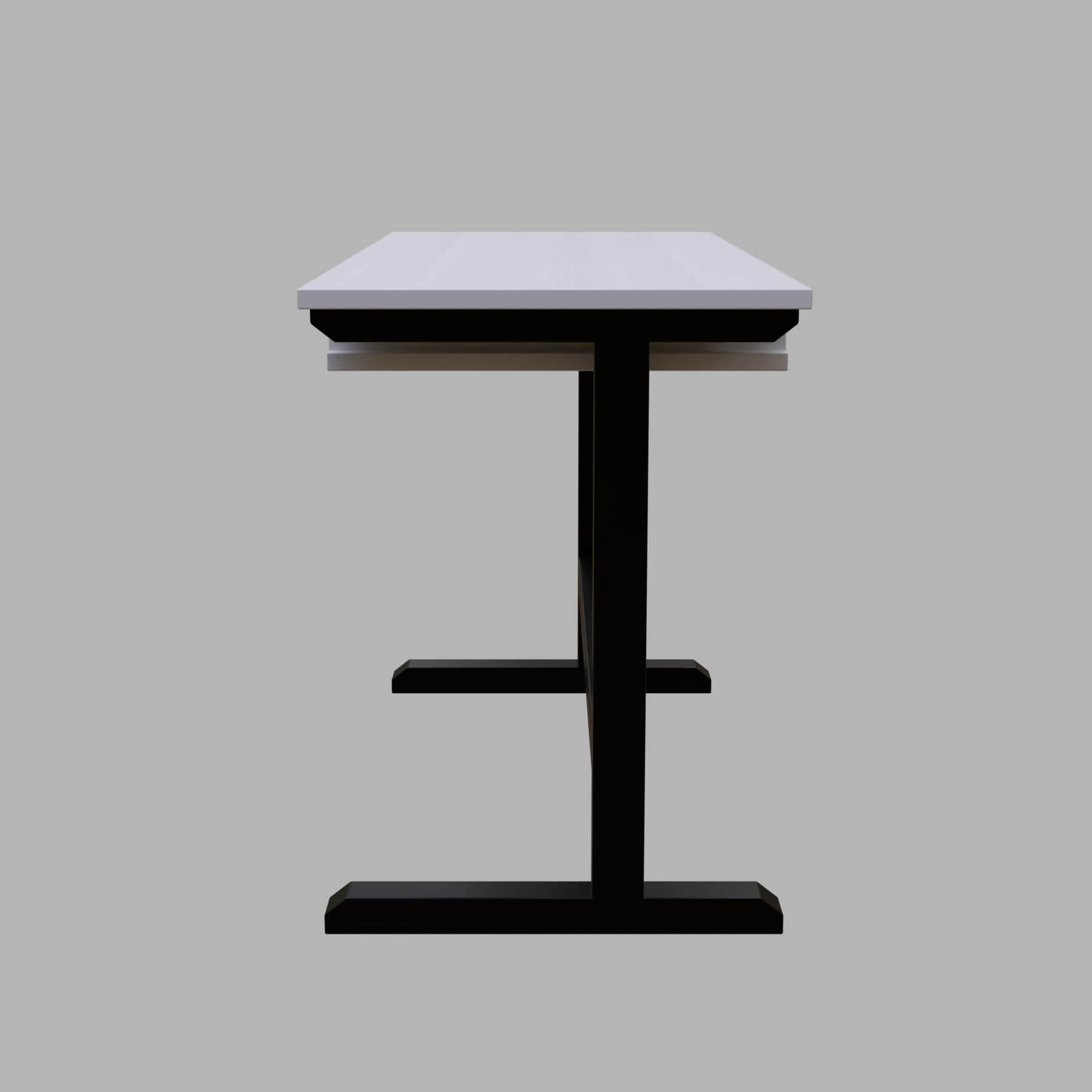 Zinnia Study Table with Keyboard Tray in White Color - Ouch Cart