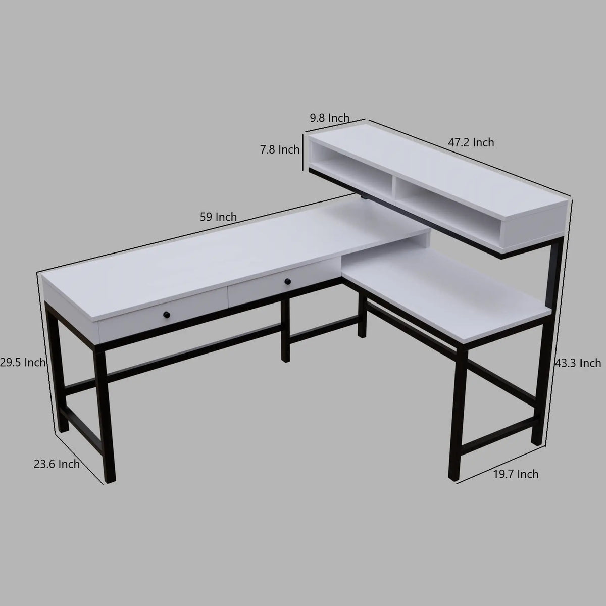 Executive desk with storage design for office furniture