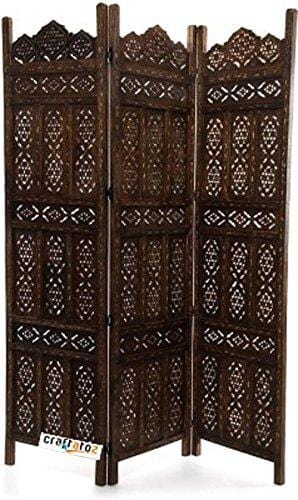 3 panel  Wooden Partition, Wooden Handcrafted Partition/Room Divider/Separator for Living Room/Office