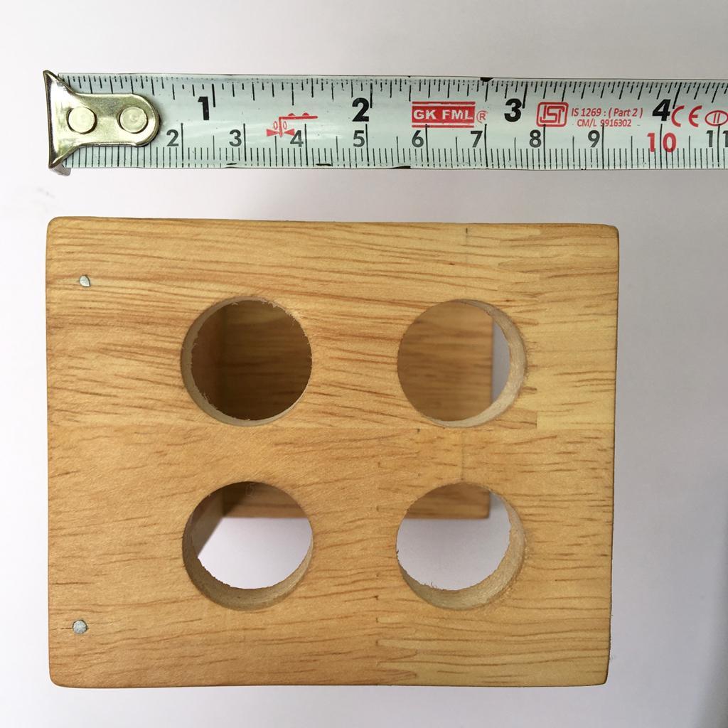 Wooden Bathroom Toothbrush And Toothpaste Holder/Stand ( With Complementary Coaster ) By Miza - Ouch Cart