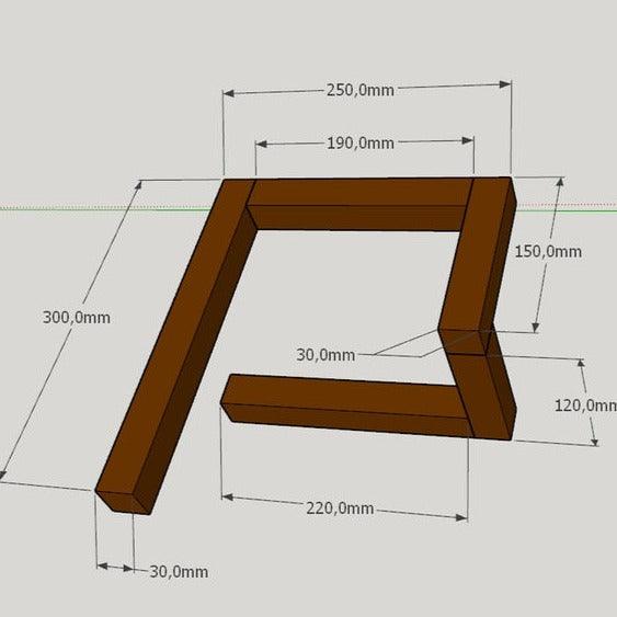 Wooden Stylish Geometric Lamp By Miza - Ouch Cart