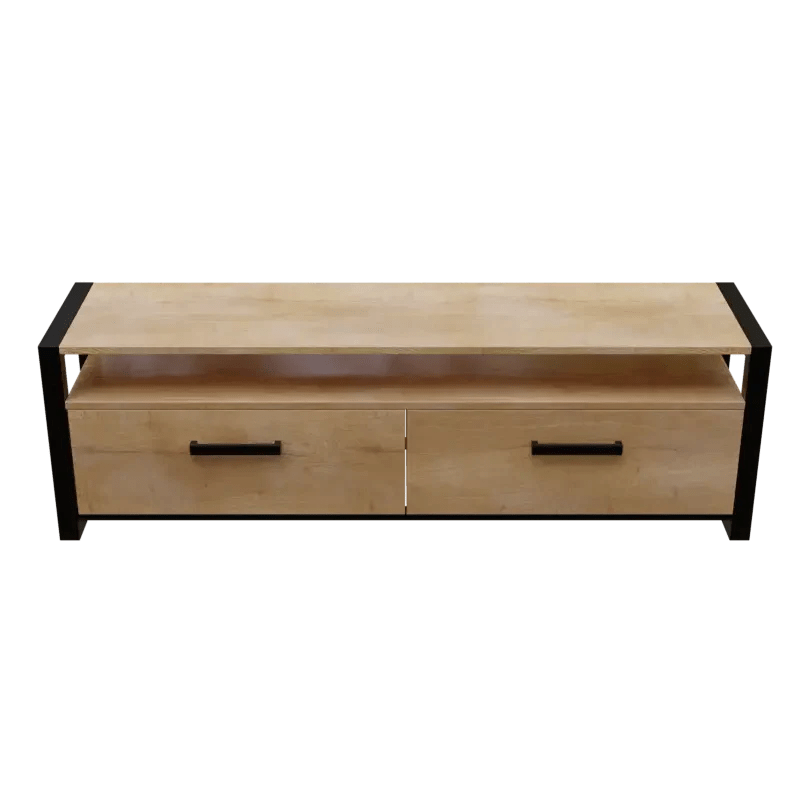 Dilleto TV Unit With Storage Space & Drawers in Large Size in Wooden Texture