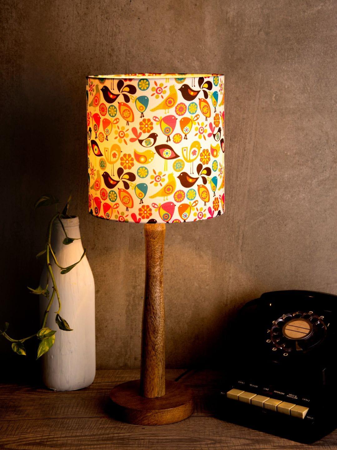 Colorful Birds Wooden Lamp - Ouch Cart