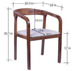 Handicrafts arm chair set of 2 pcs for living room & office with unique style made in 100% sheesham wood standard - Ouch Cart