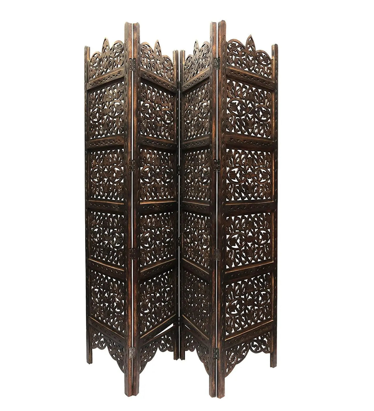 Wooden Partitions Wood Room Divider Partitions for Living Room 4 Panels Style Room Separators Screen Panel for Kitchen Wooden Partition Room Divider - Ouch Cart