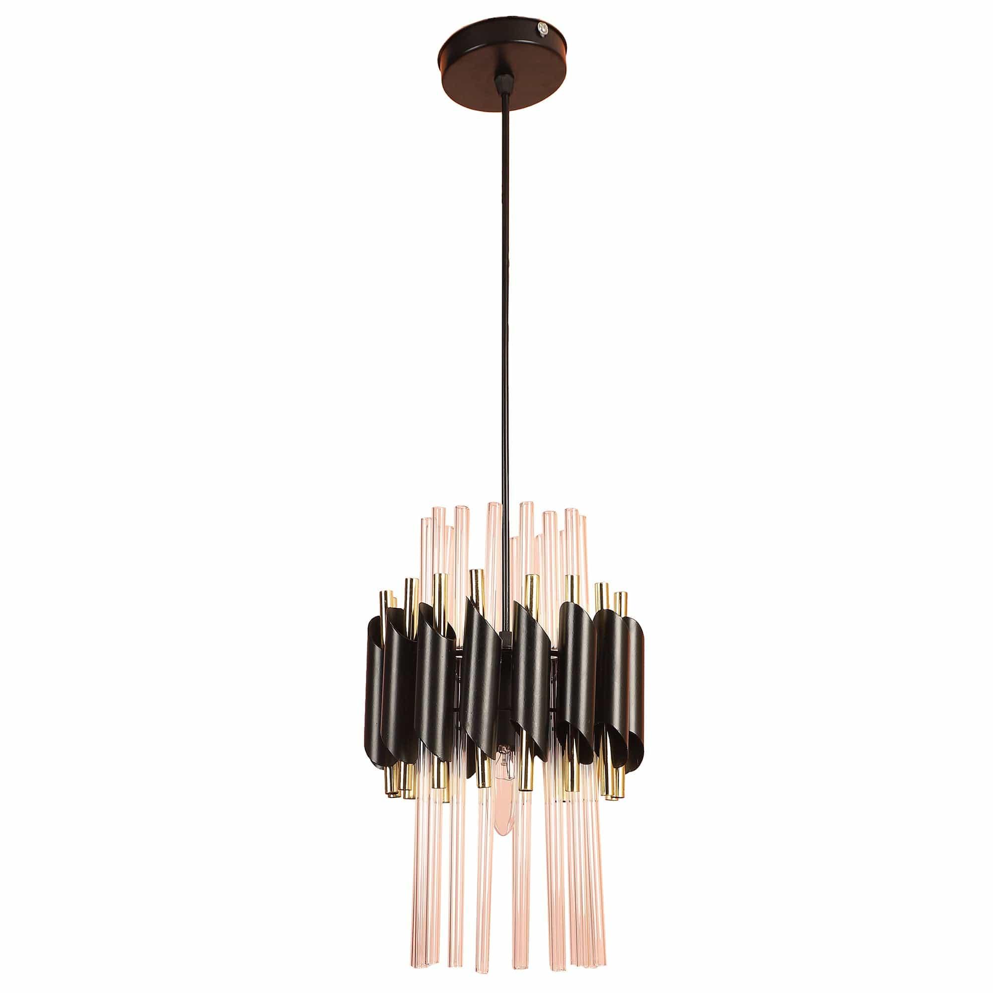 Black and Gold Metal Hanging Light - Ouch Cart