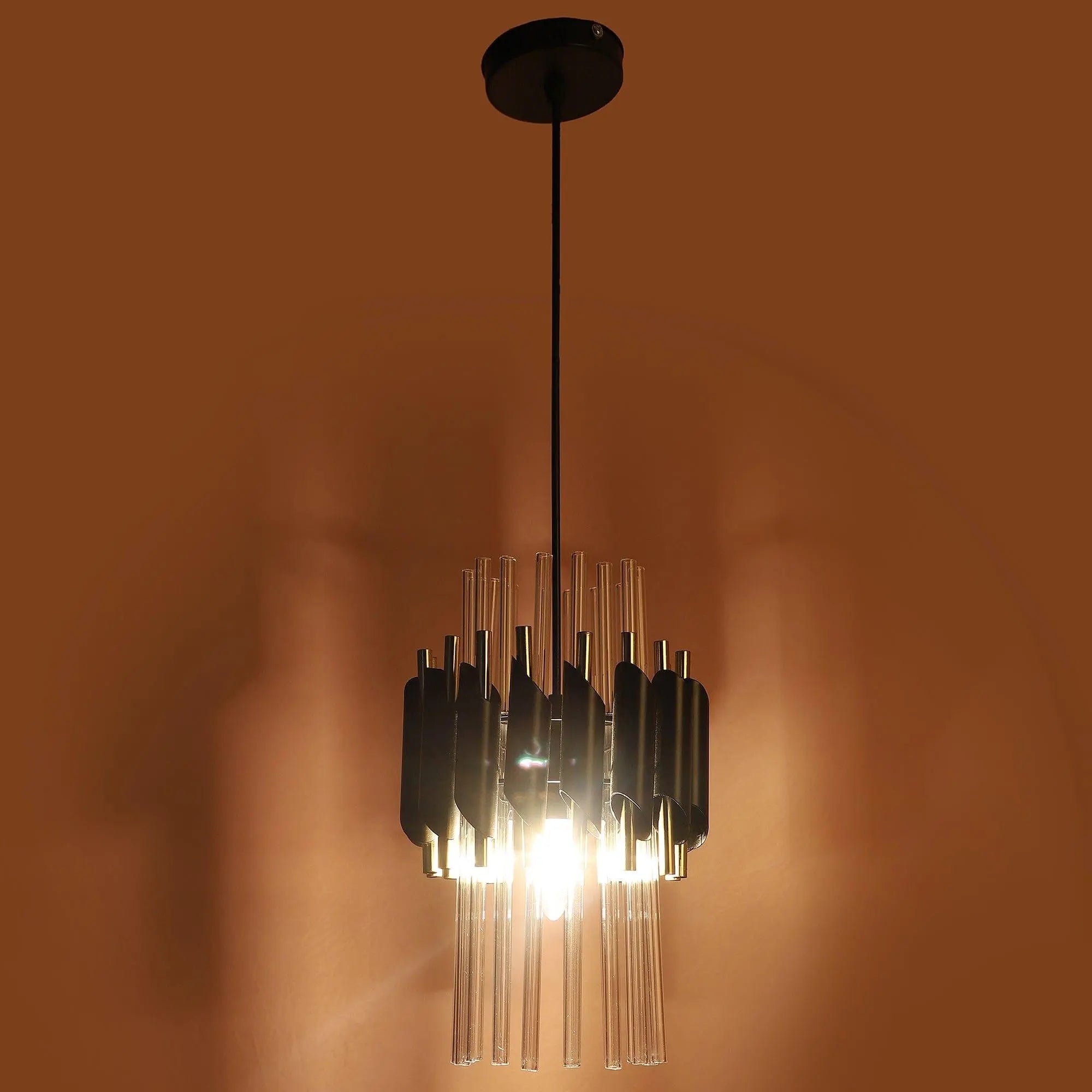 Black and Gold Metal Hanging Light - Ouch Cart