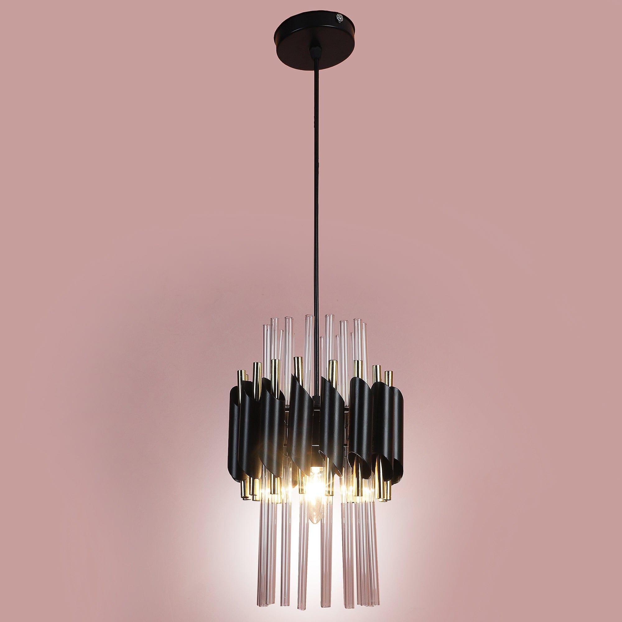 Black and Gold Metal Hanging Light - Ouch Cart