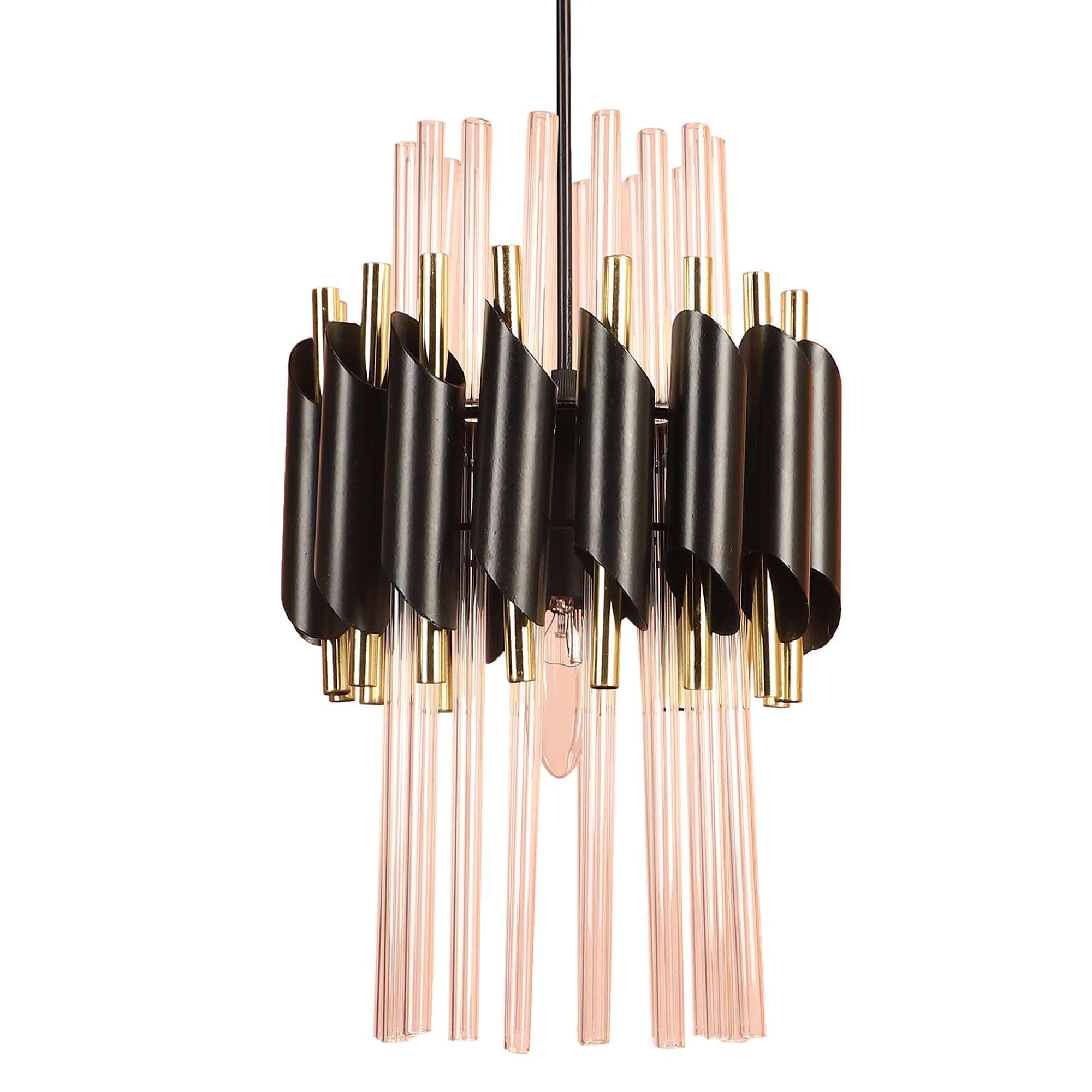 Black and Gold Metal Hanging Light - Ouch Cart