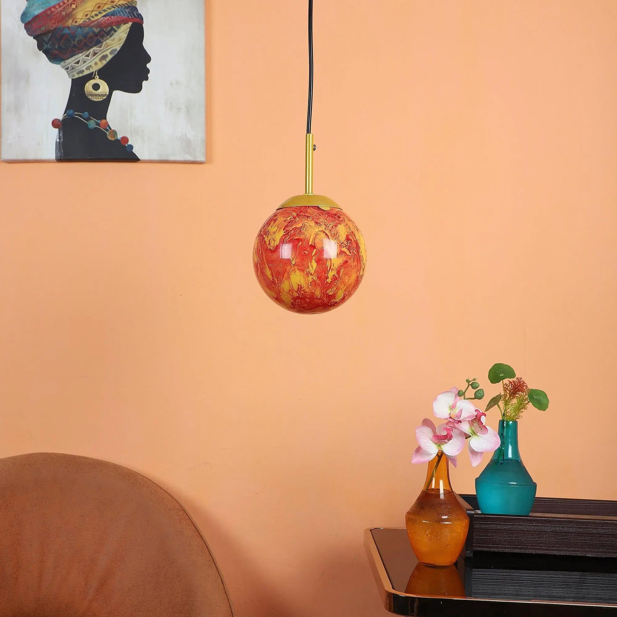 Iron Hanging Lights Gold Finish - Ouch Cart
