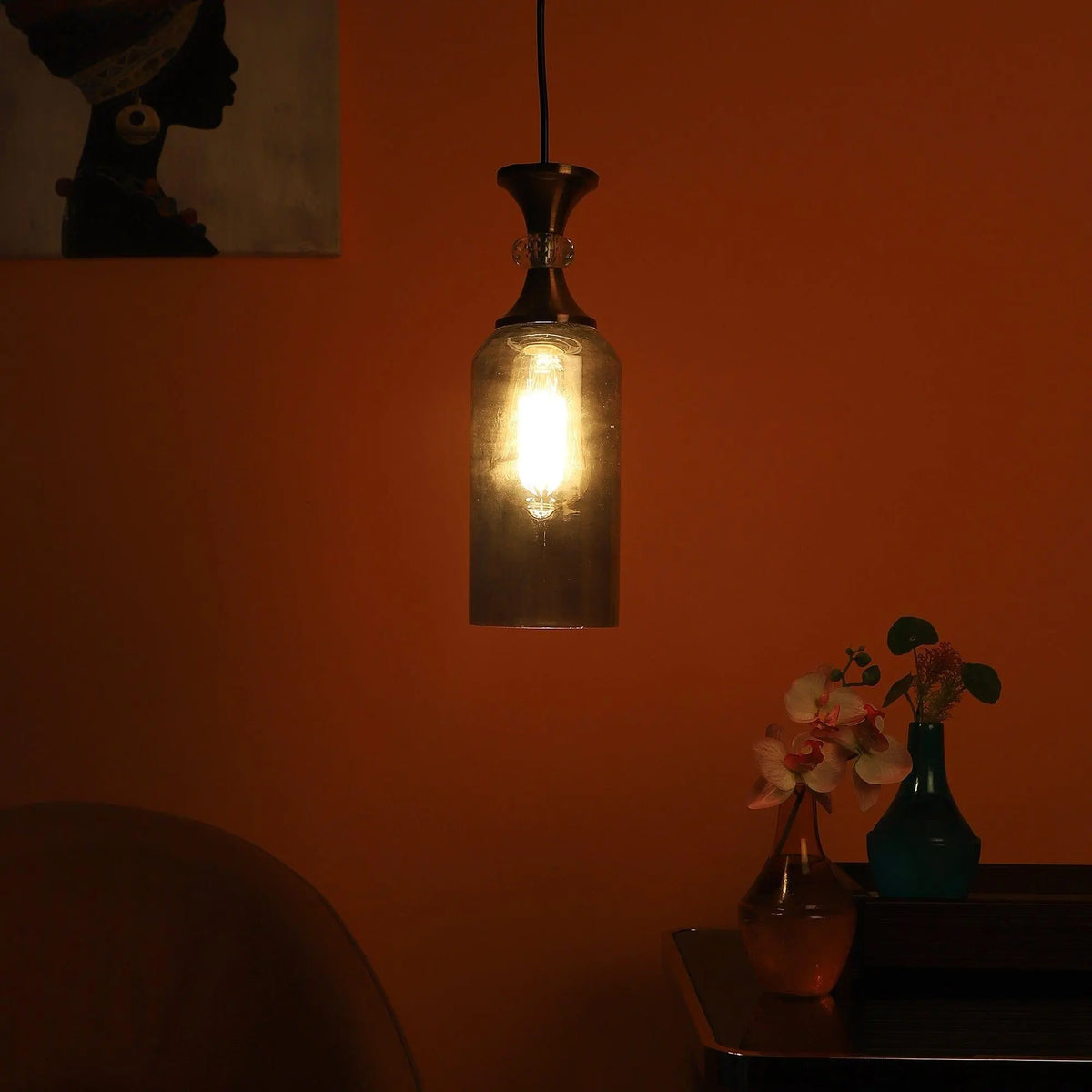 Copper Finish Iron Hanging Lights - Ouch Cart