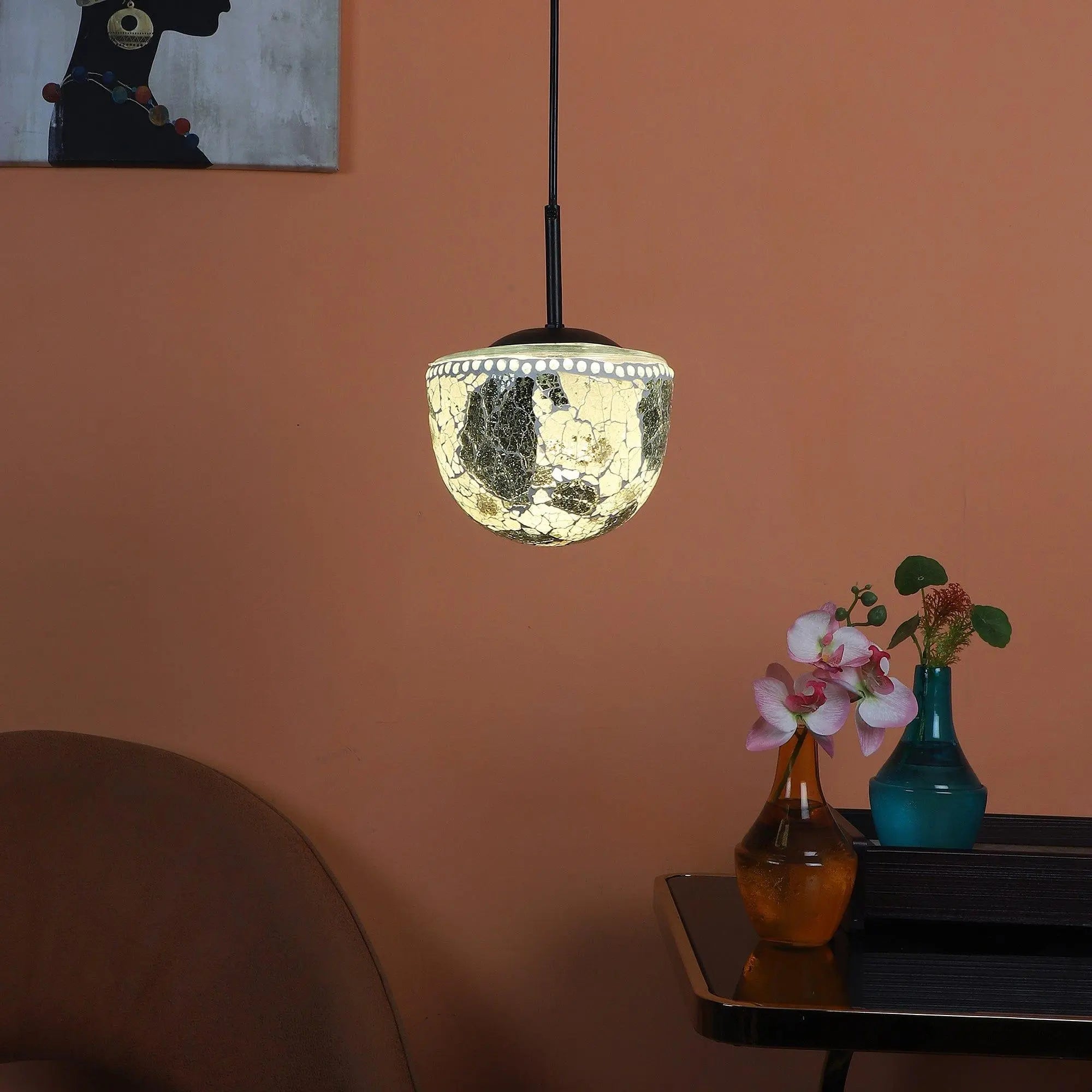 Multicolour Metal Single Hanging Light - Ouch Cart