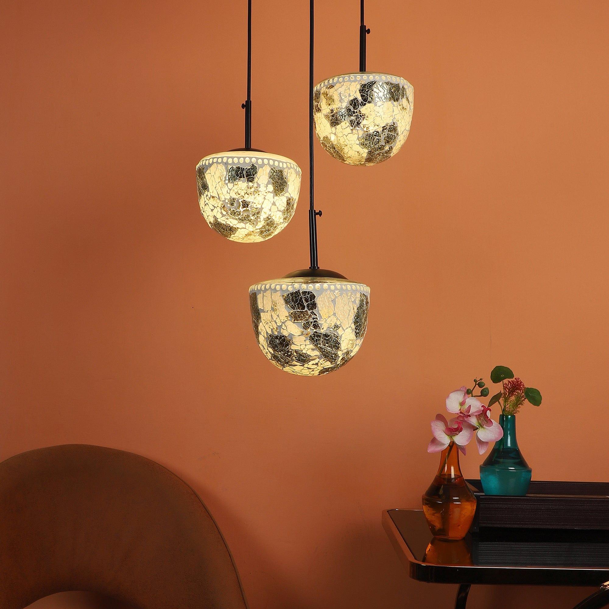 Multicolour Metal 3 Hanging Light - Ouch Cart