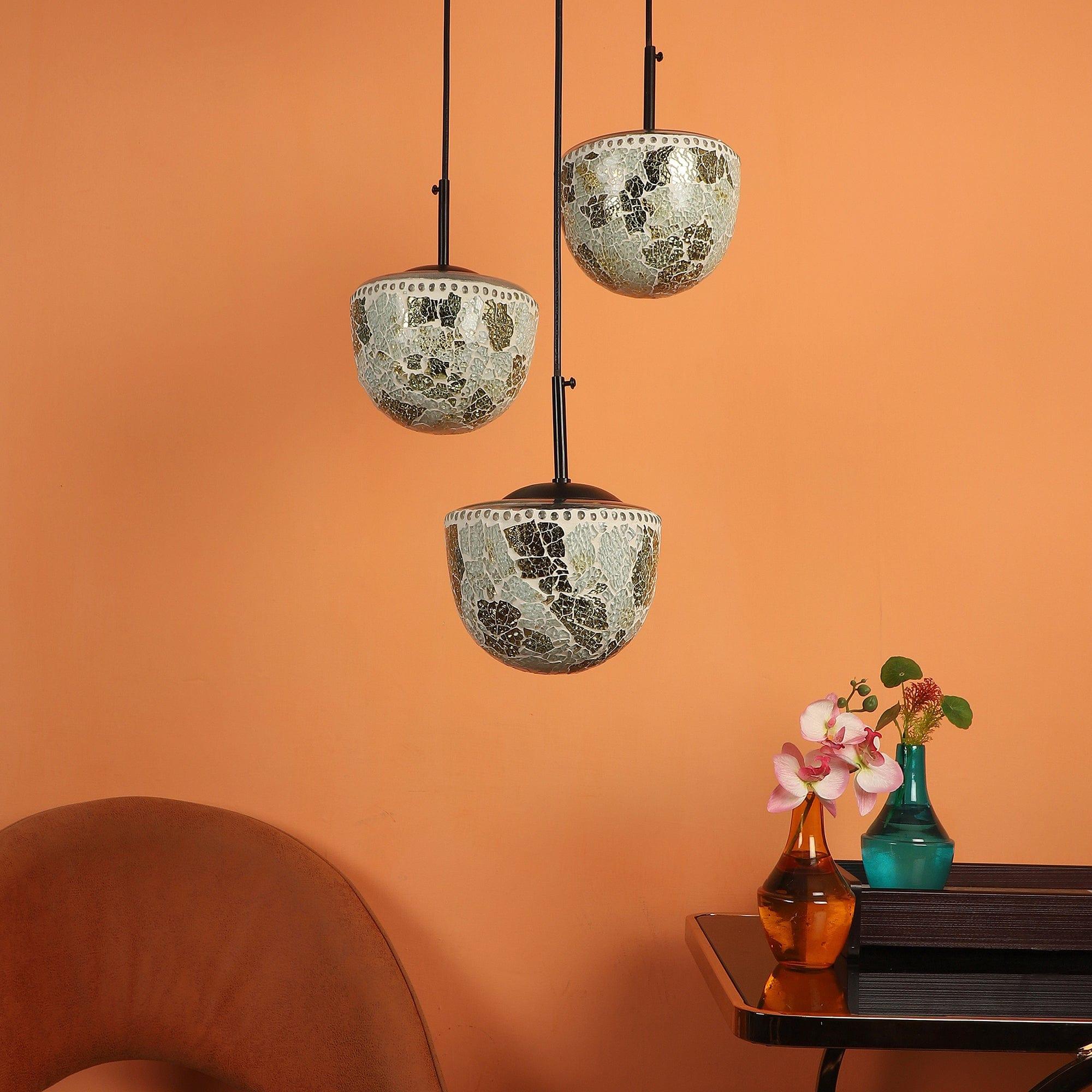 Multicolour Metal 3 Hanging Light - Ouch Cart