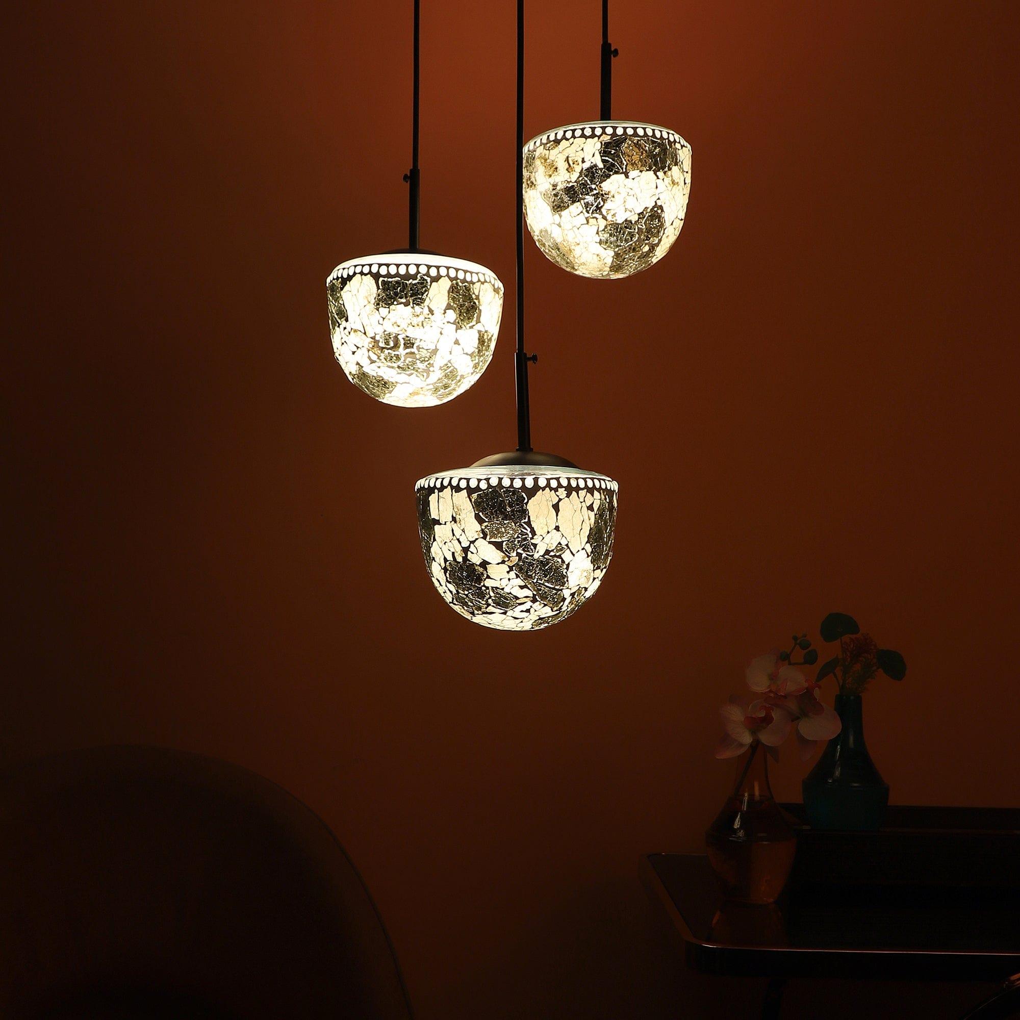 Multicolour Metal 3 Hanging Light - Ouch Cart