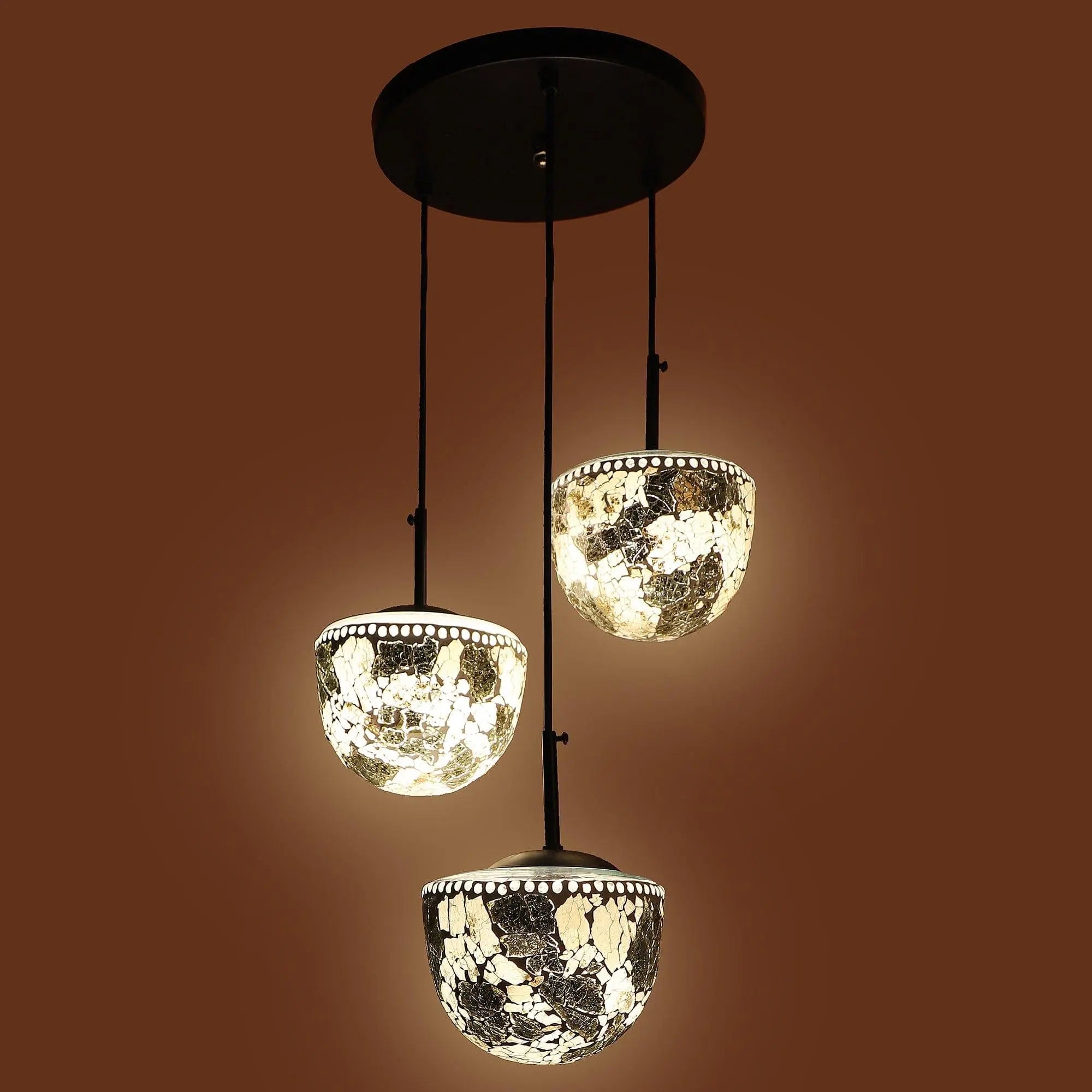 Multicolour Metal 3 Hanging Light - Ouch Cart