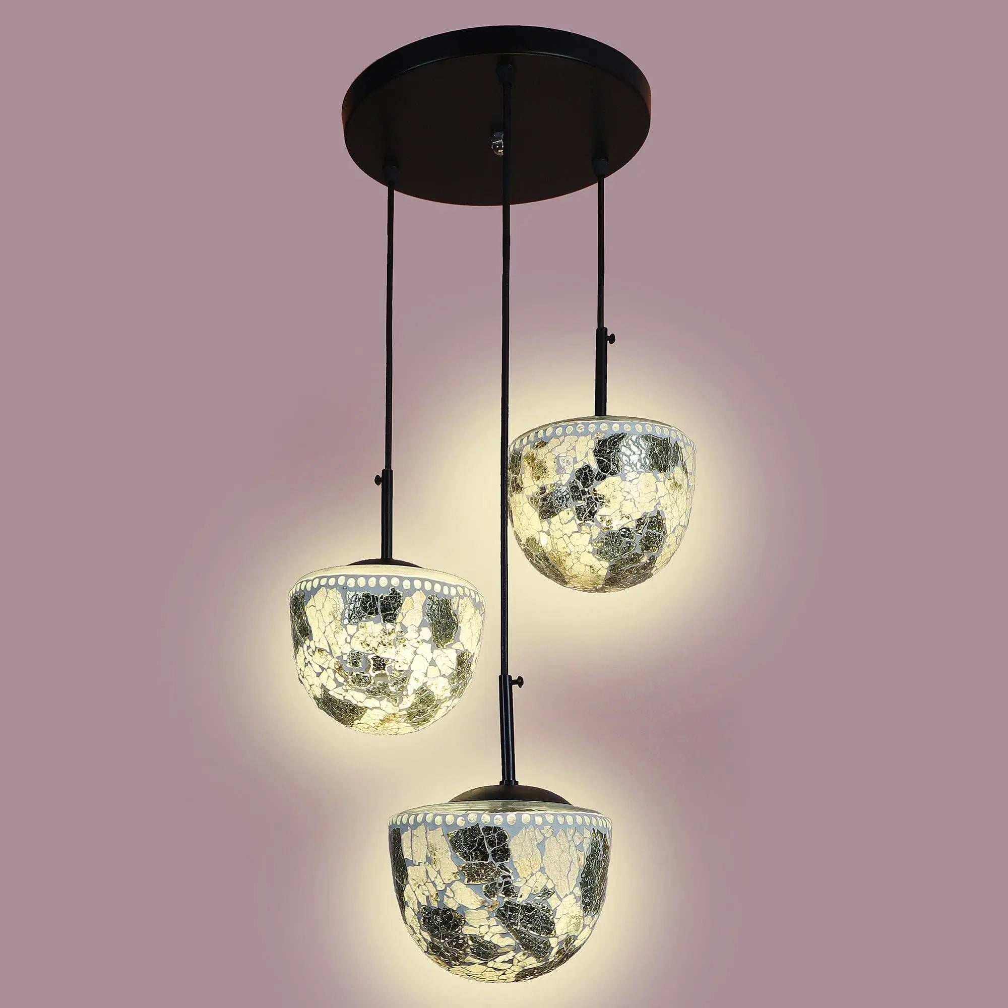 Multicolour Metal 3 Hanging Light - Ouch Cart