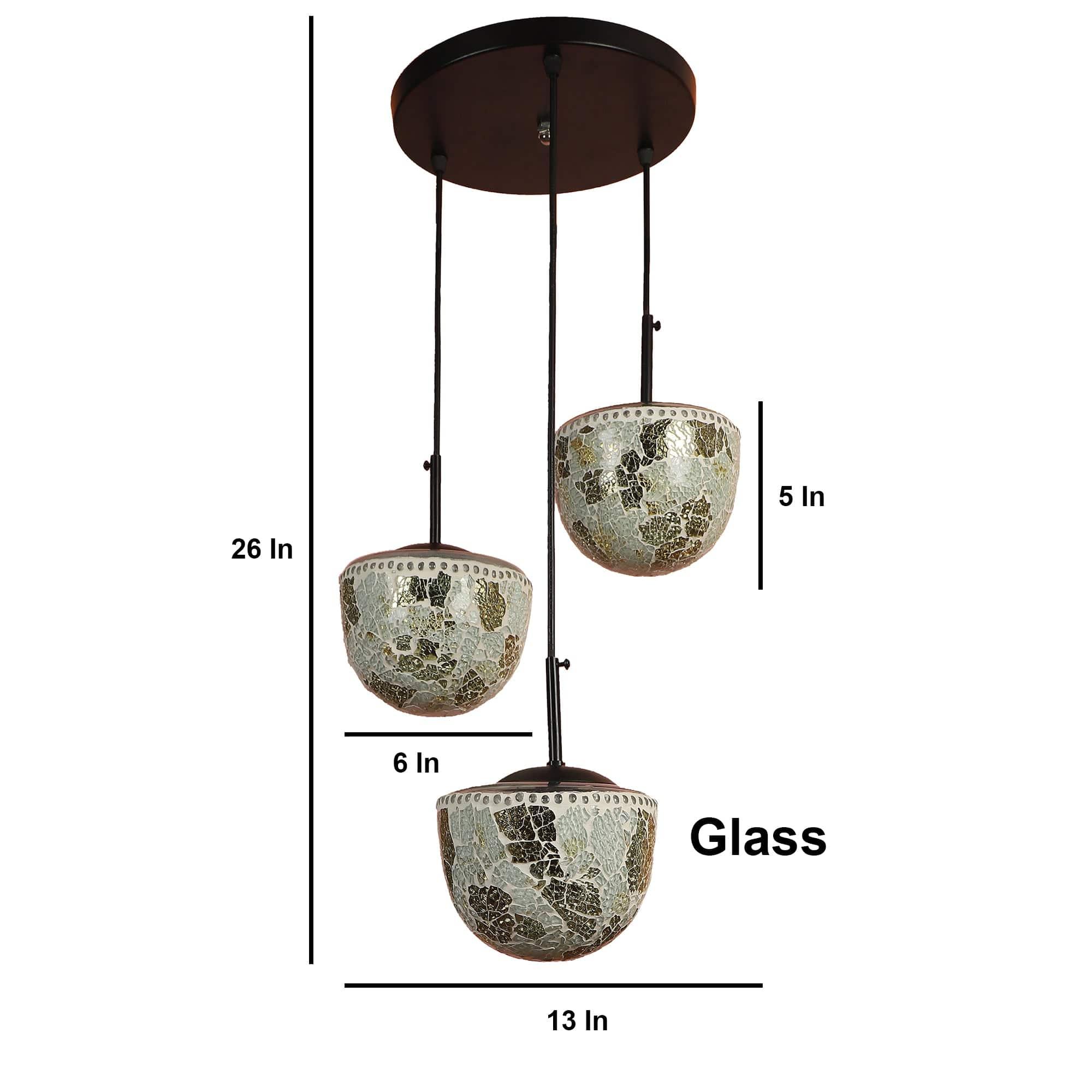 Multicolour Metal 3 Hanging Light - Ouch Cart