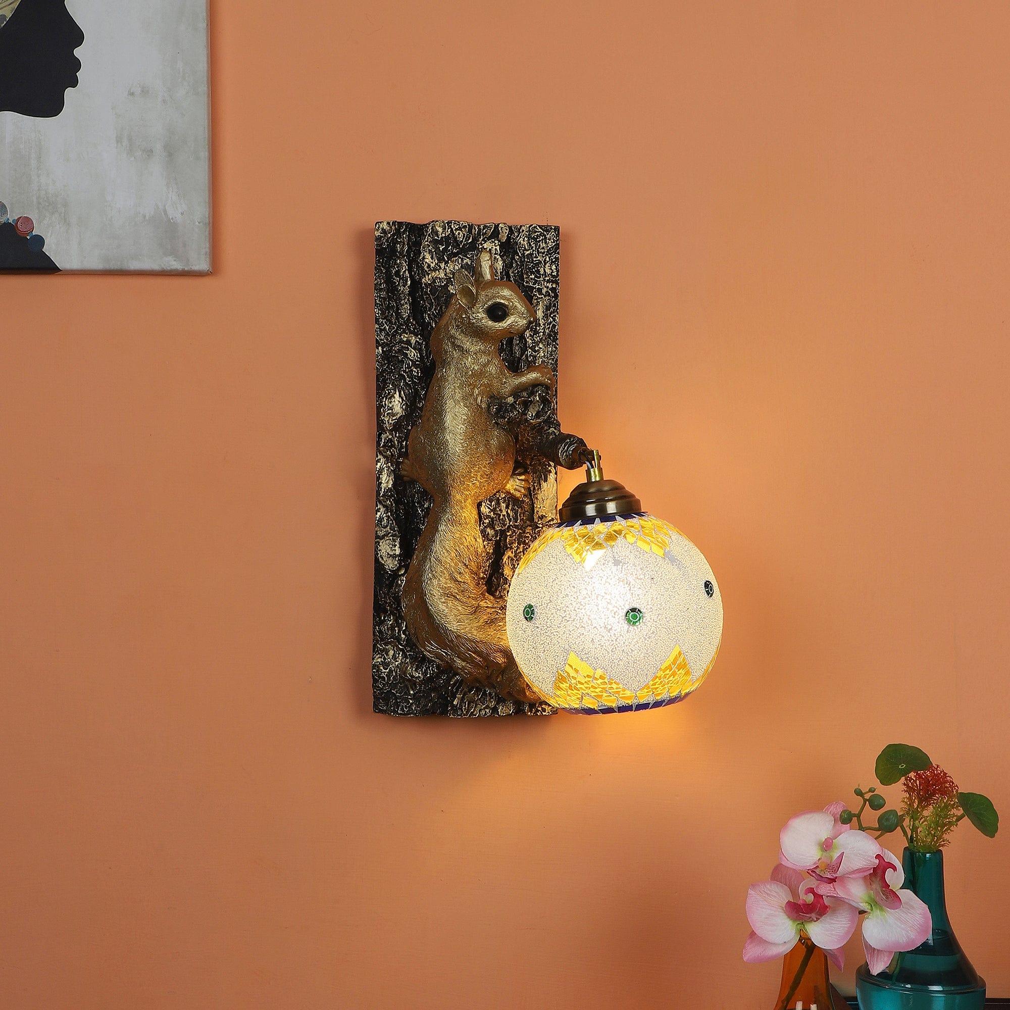 Black and Gold Wood Multicolor beautiful Wall Lights - Ouch Cart