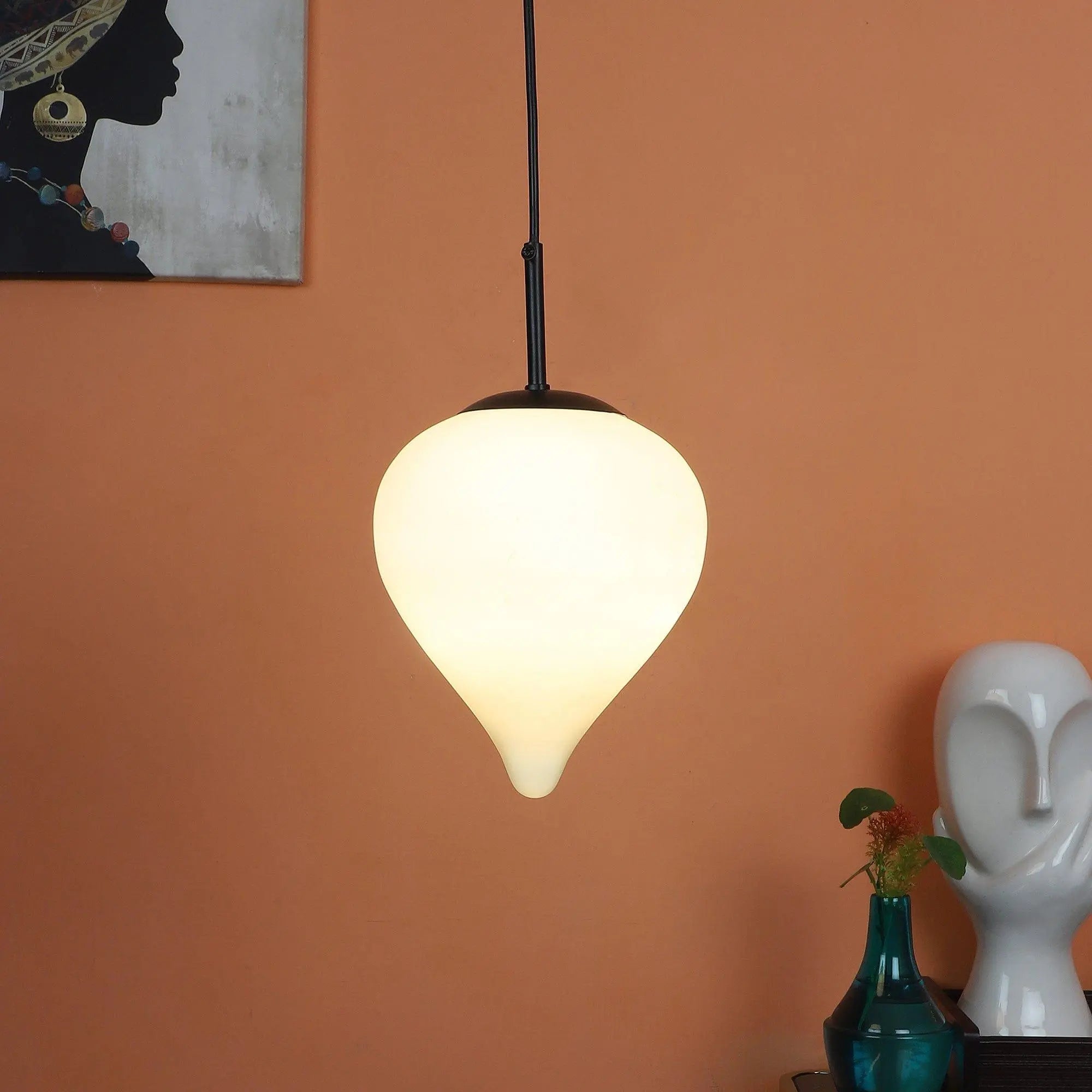 Black And White Iron Hanging Light - Ouch Cart