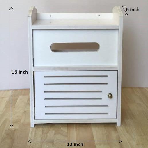 Wall Mounted PVC Waterproof Toilet Tissue Box Wall Hanging Bathroom Cabinets With Free Soap Dish By Miza - Ouch Cart