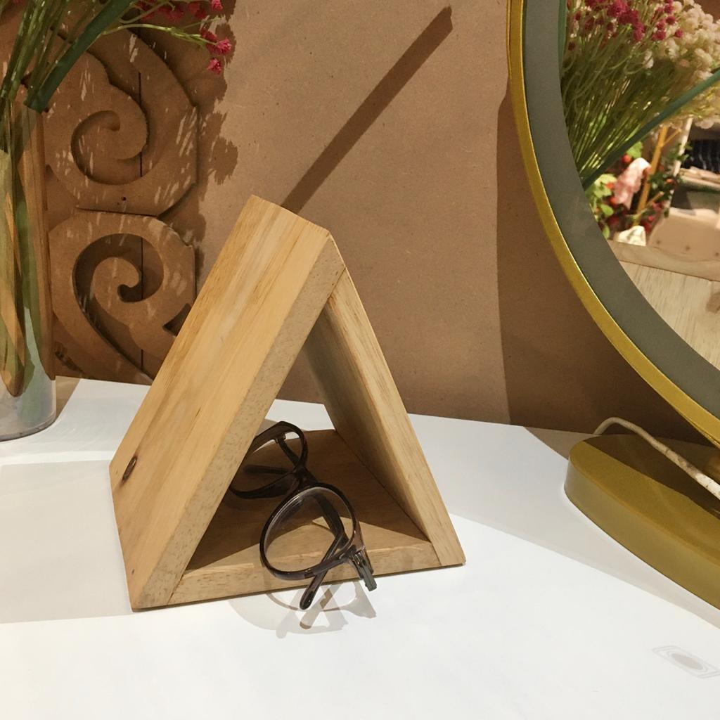 Stylish Triangular Wooden Book Holder For Study Table/Office Table ( With Complementary Coaster ) By Miza - Ouch Cart