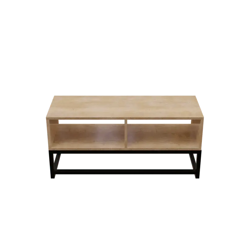 Benji TV Unit in Small Size in Wooden Texture - Ouch Cart