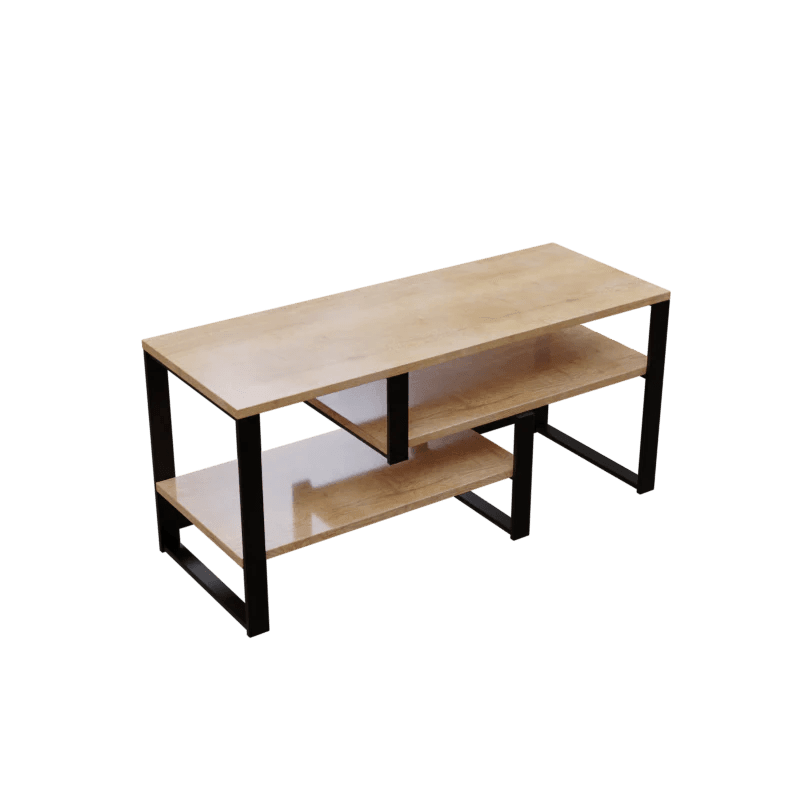 Victoria TV Unit in Small Size in Wooden Texture - Ouch Cart