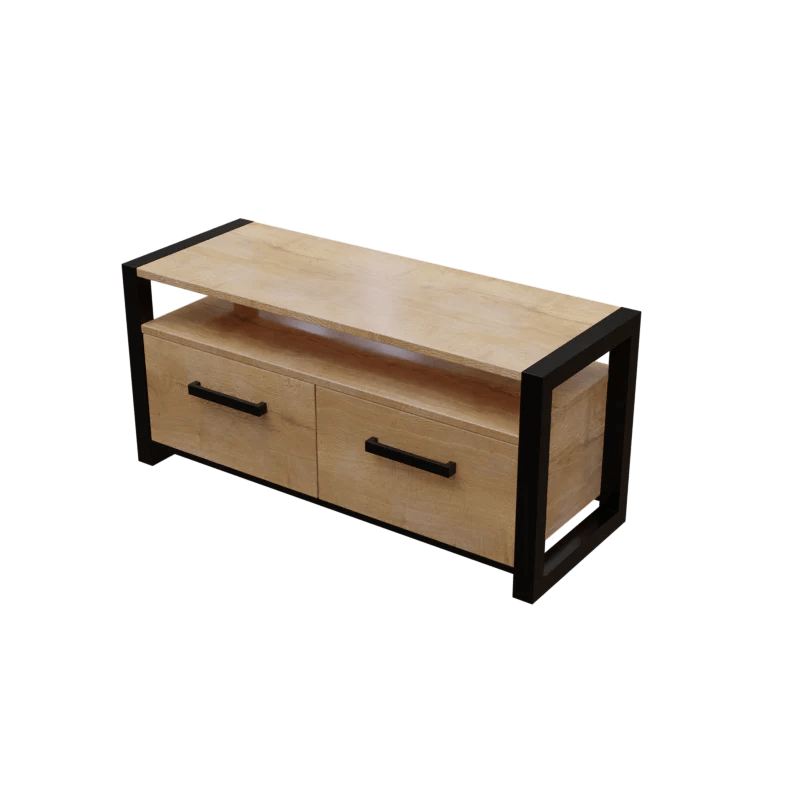 Dilleto TV Unit with Drawers in Small Size in Wooden Texture