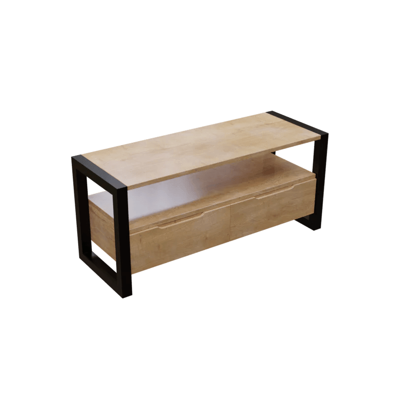 Walton TV Unit with Drawers in Small Size in Wooden Texture - Ouch Cart