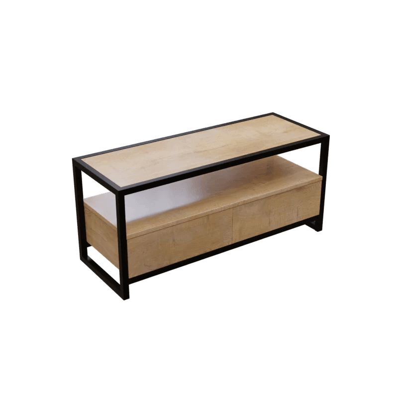 Casper TV Unit with Drawers in Small Size in Wooden Texture - Ouch Cart
