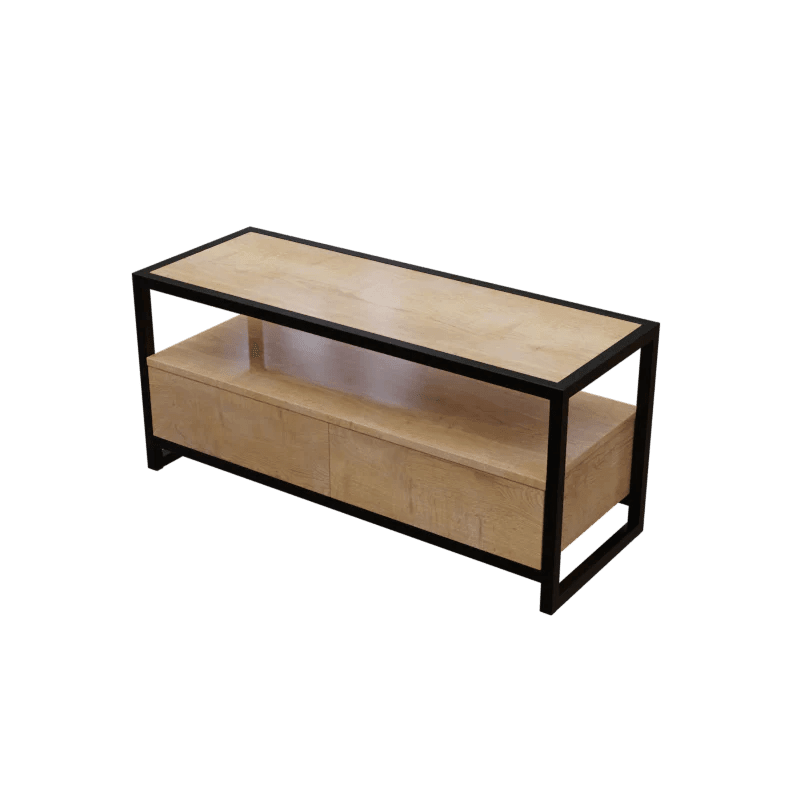 Casper TV Unit with Drawers in Small Size in Wooden Texture - Ouch Cart