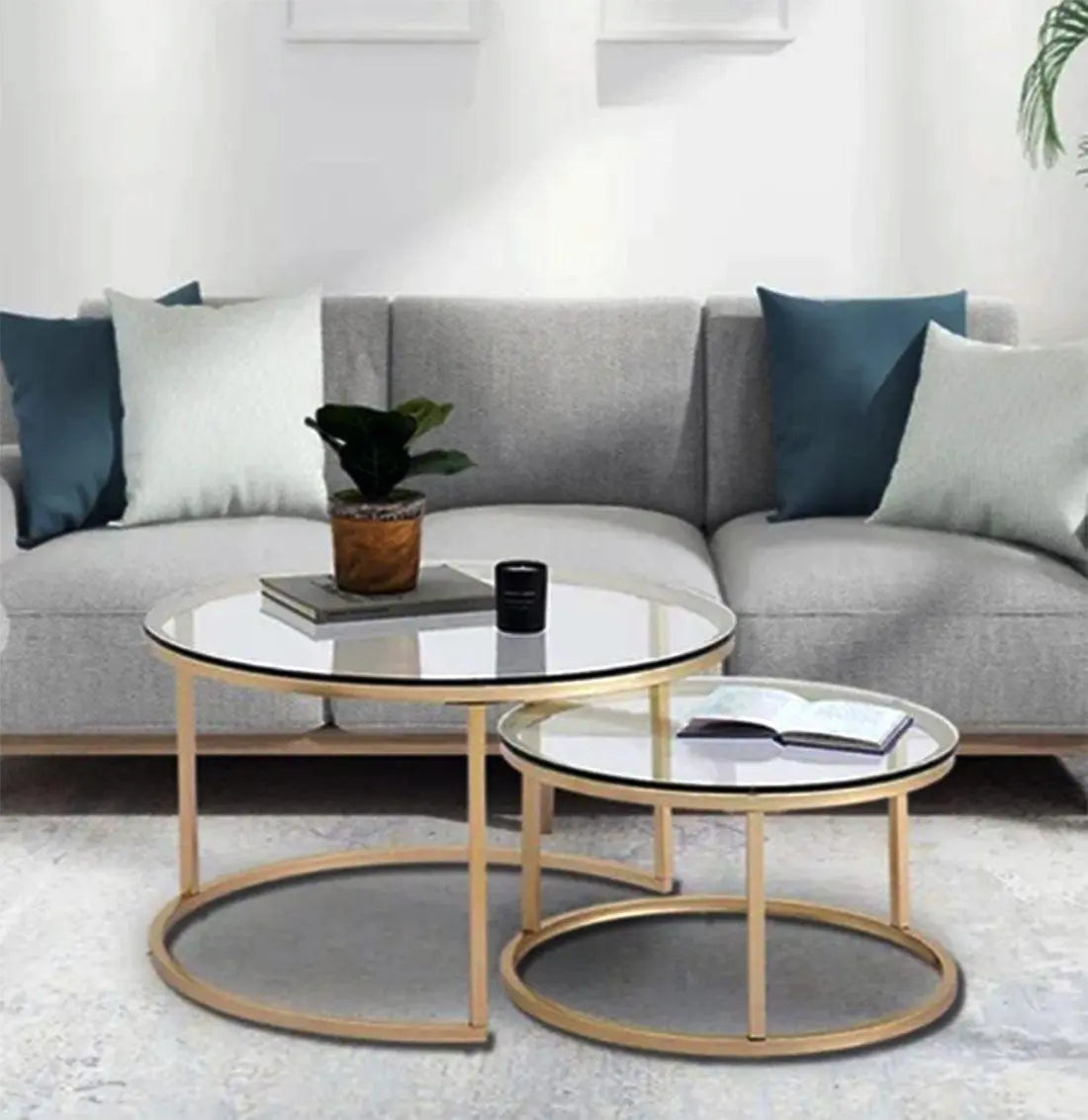 NORDIC NESTING COFFEE TABLE SET OF 2 - Ouch Cart