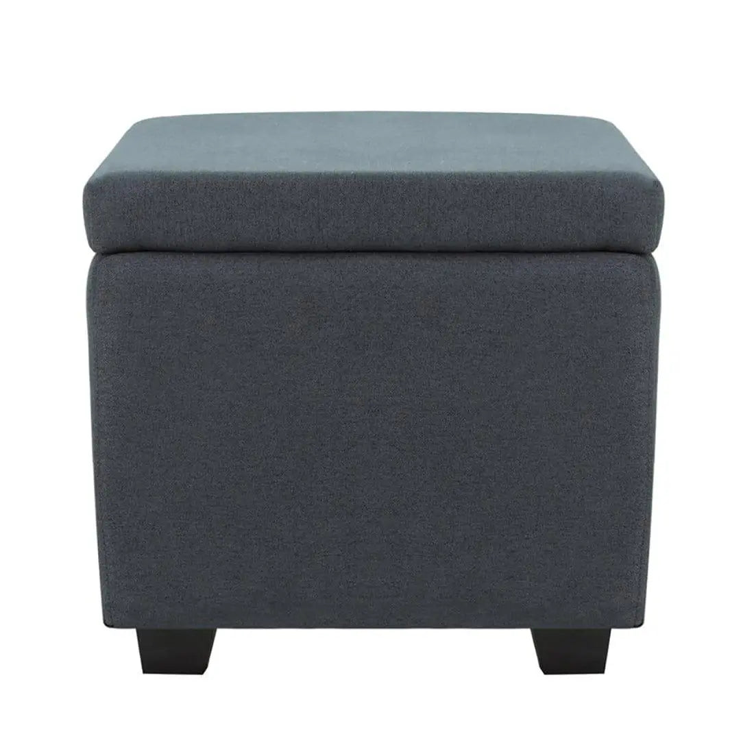 DOE BUCK SQUARE STOAGE OTTOMAN WITH STORAGE GREY - Ouch Cart