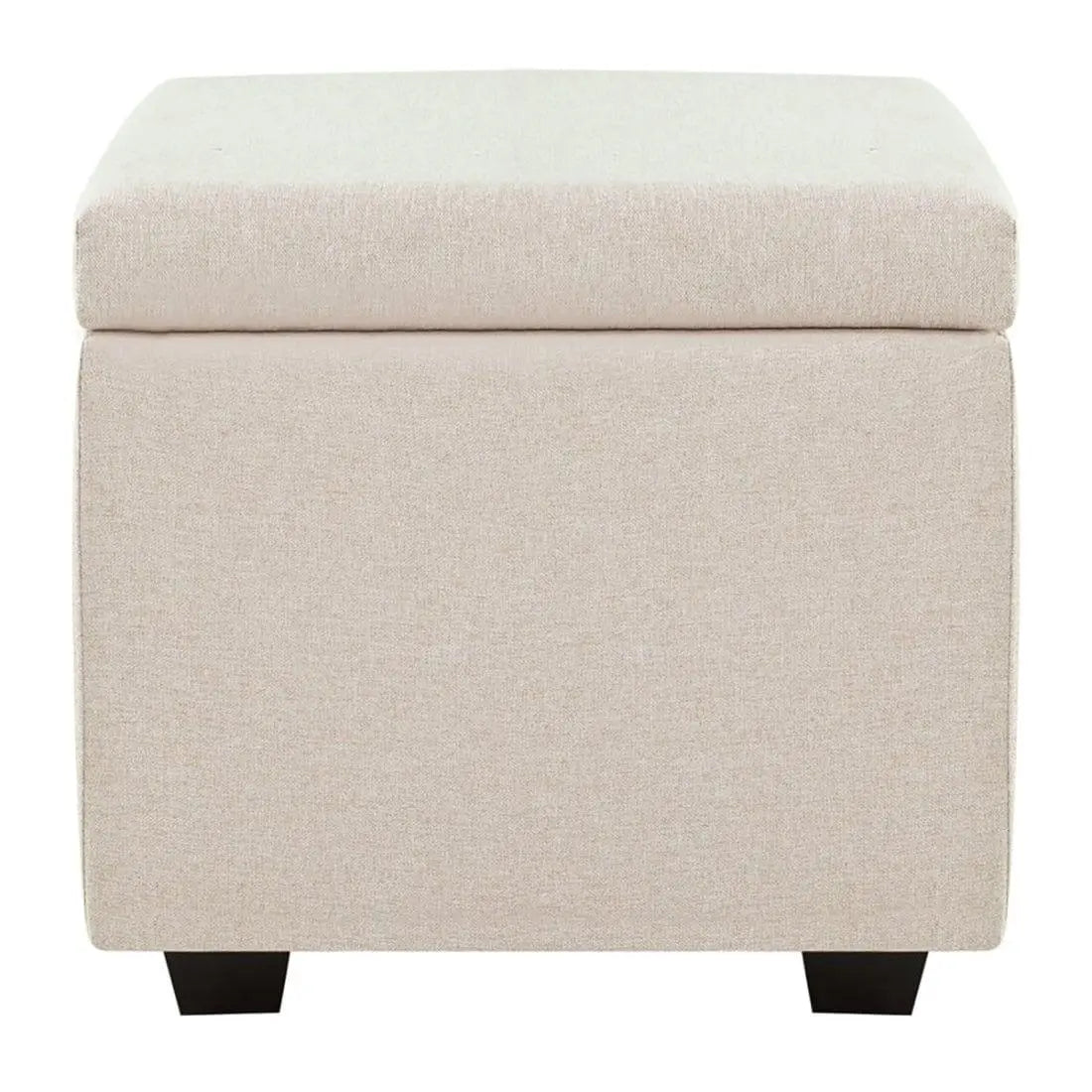 DOE BUCK SQUARE STOAGE OTTOMAN WITH STORAGE WHITE - Ouch Cart