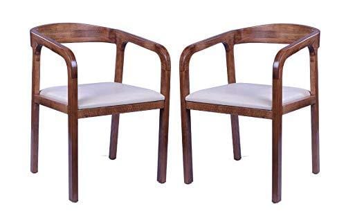 Handicrafts arm chair set of 2 pcs for living room & office with unique style made in 100% sheesham wood standard