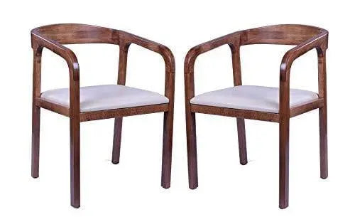 Handicrafts arm chair set of 2 pcs for living room & office with unique style made in 100% sheesham wood standard - Ouch Cart