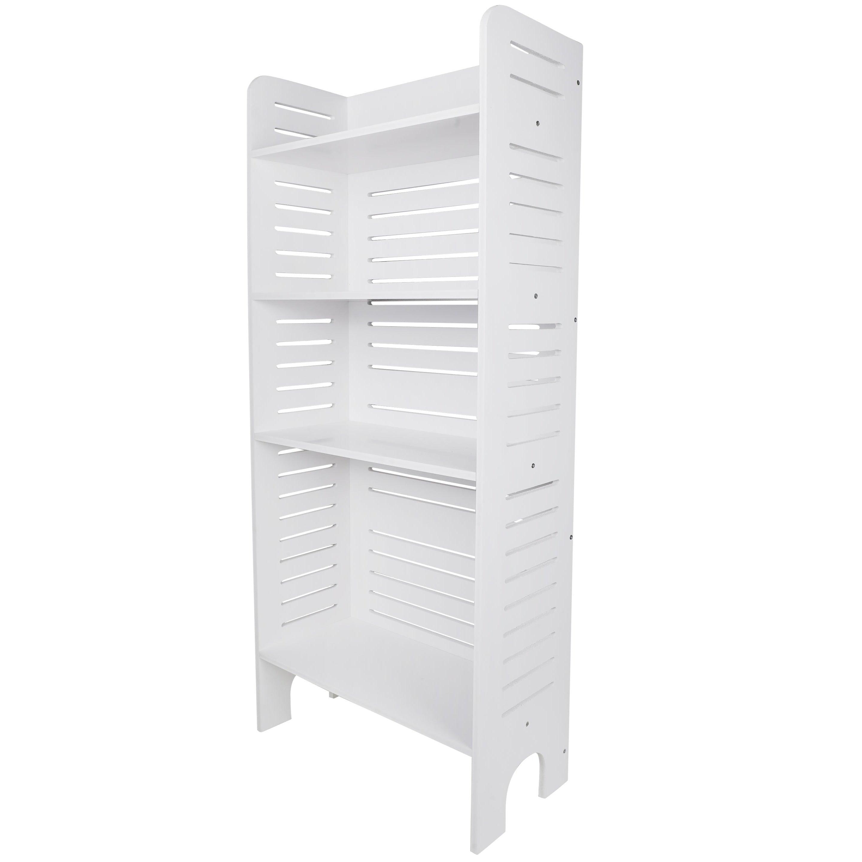Washing Machine Side Open Bathroom Accessories Storage Shelf in PVC Board With Free Soap Dish By Miza - Ouch Cart