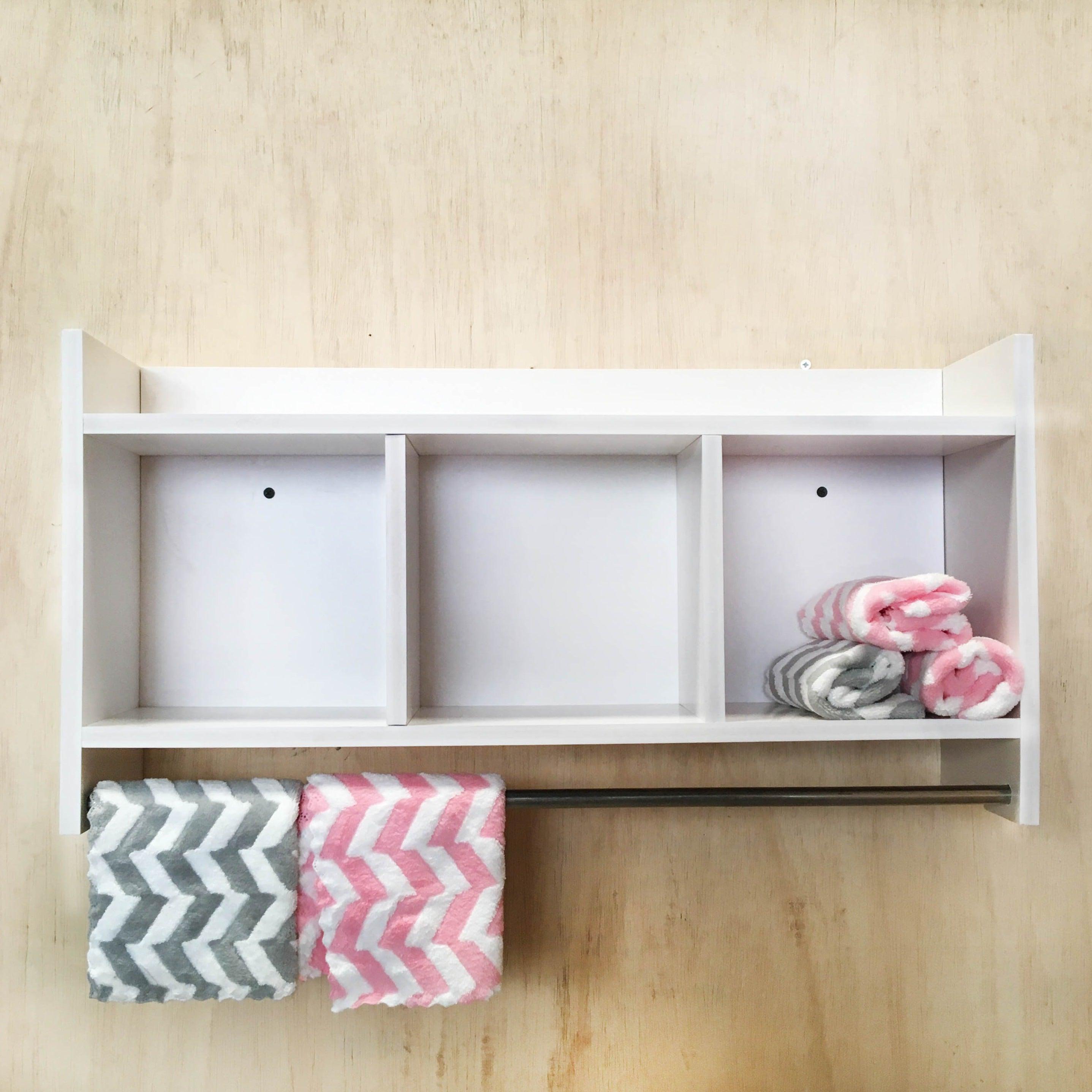 PVC Handmade Bathroom Towel Rack | Towel Holder With Free Soap Dish By Miza - Ouch Cart