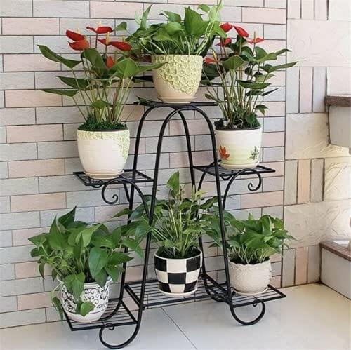 6 Tier Plant Stands for Indoors and Outdoors | Flower Pot Holder - Ouch Cart