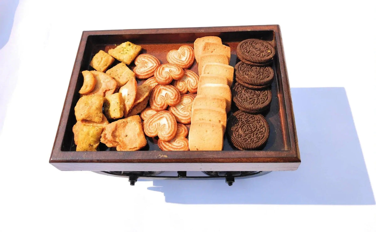 WOODEN DESI KART/REDA FOR SERVING II MOVABLE WHEELS - Ouch Cart