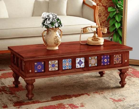 Sheesham Wood Coffee Table Brown - Ouch Cart