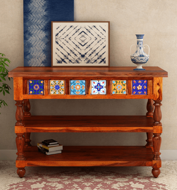 Sheesham Wood console table - Ouch Cart