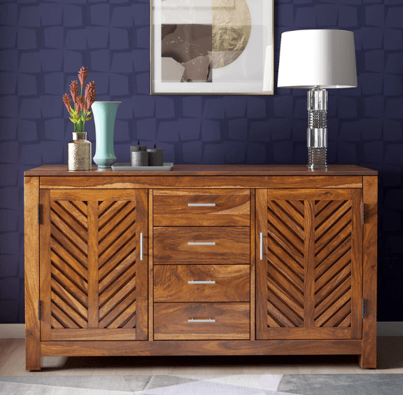 Sheesham Wood console table With Drawer - Ouch Cart