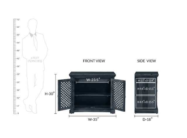 Beautiful Double Door Sheesham Wood console table - Ouch Cart