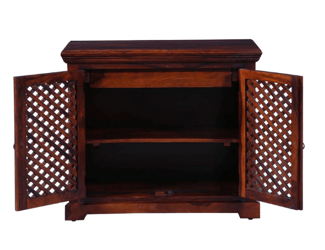 Beautiful Double Door Sheesham Wood console table - Ouch Cart