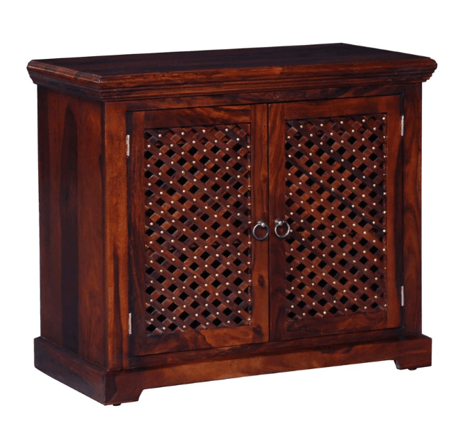 Beautiful Double Door Sheesham Wood console table - Ouch Cart