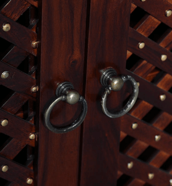 Beautiful Double Door Sheesham Wood console table - Ouch Cart
