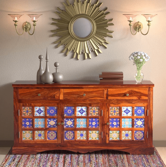 Beautiful Design Sheesham Wood console table With Drawer - Ouch Cart